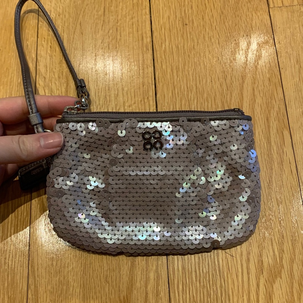 Coach Sequin Wristlet